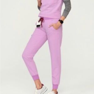 Figs Zamora High Waisted Jogger Scrub Pants Dusk